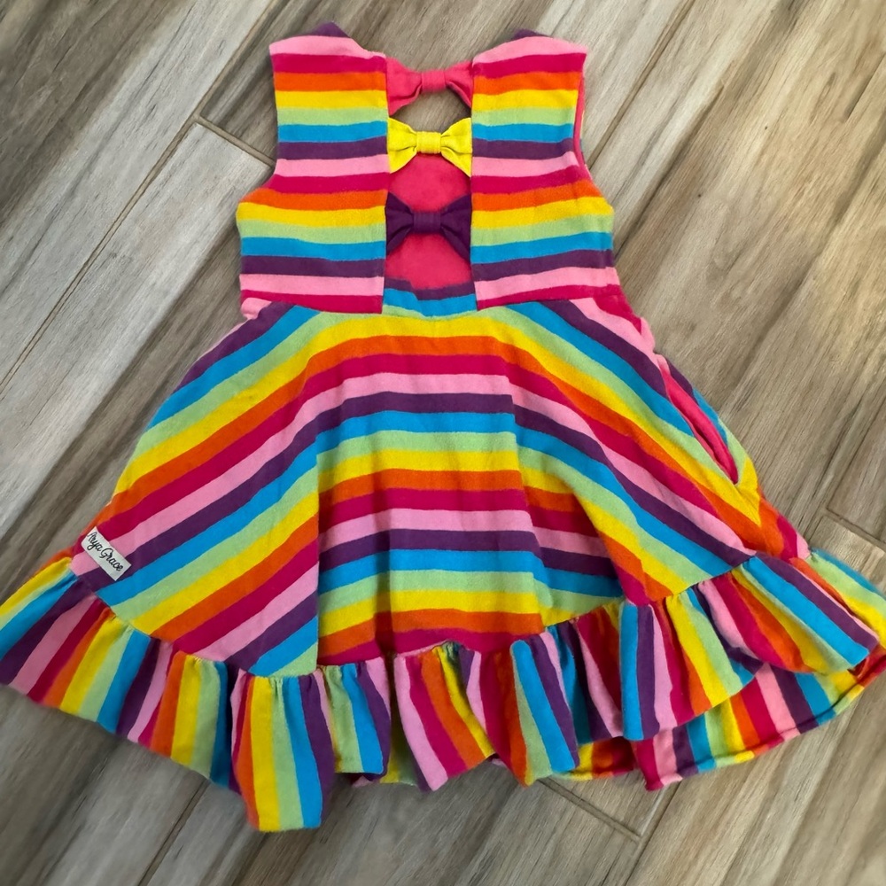 Arya Grace Dress Rainbow Twirl Size 2